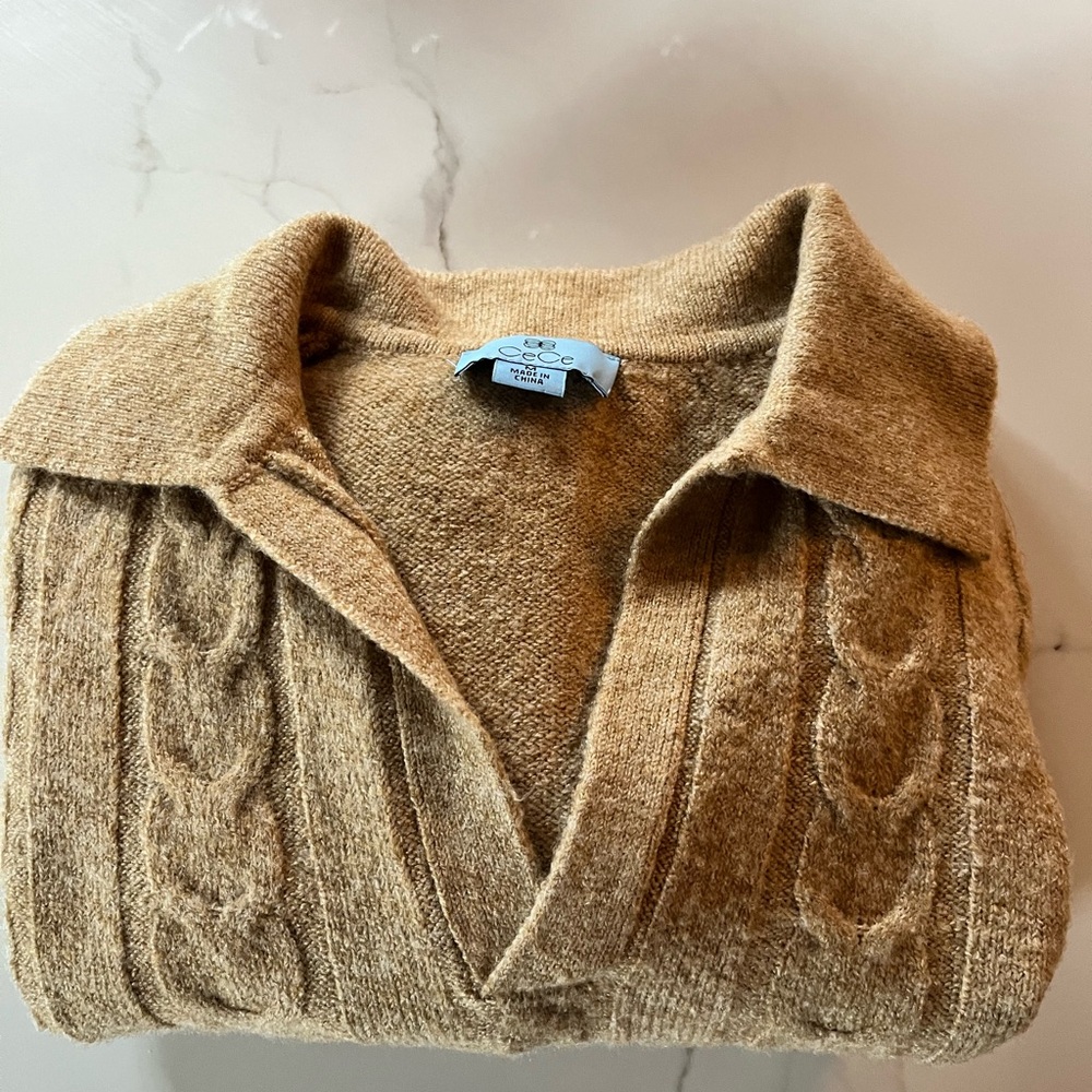 CeCe Tan Knit Sweater - Picture 7 of 7